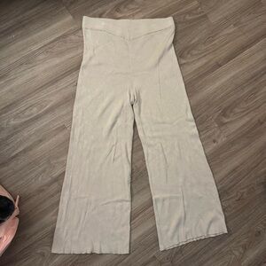 Abercrombie & Fitch Cream Wide Leg Pants
